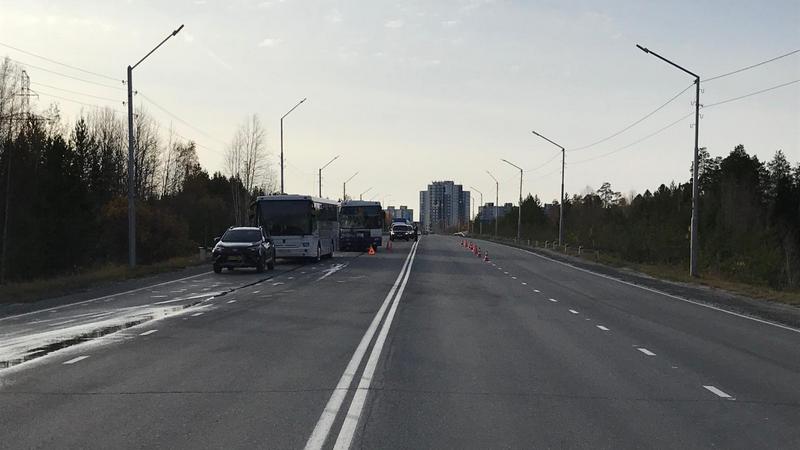 В Когалыме при столкновении двух автобусов пострадали пассажиры